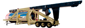 Tambor secador de 110-160 Tmph, en posición de transporte